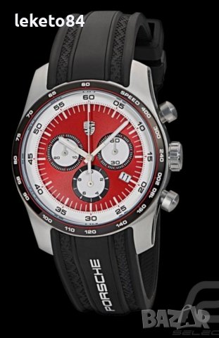 Porsche Sport Chronograph Watch  Silver/Black/Red Порше часовник, снимка 1 - Мъжки - 38196226