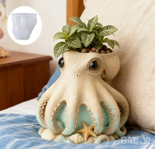 Молд кашпа октопод , снимка 8 - Форми - 53521785