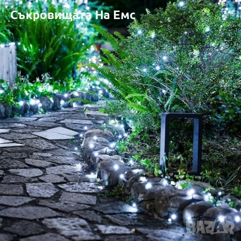 50 метра/100МЕТРА Коледни LED Лампи Бяла Светлина Diamond Диод 8режима на светене, снимка 3 - Лампи за таван - 52333272