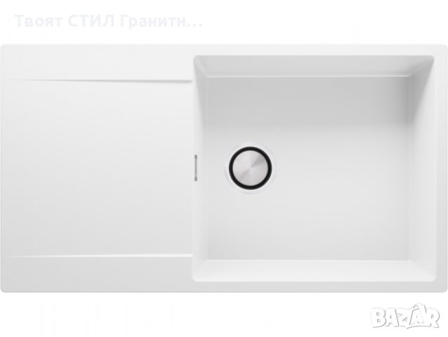 Кухненска Мивка от гранит модел Сан Франциско 900 Supreme 900 x 500 mm - бял