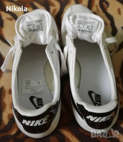 NIKE/НАЙК-Оригинални Бели Маратонки-Обувки Изработени от Много Здрава Естествена Кожа !, снимка 5 - Спортни обувки - 51845167