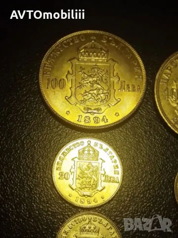 Лот от пет броя реплики позлатени монети 1894г и 1912 г, снимка 4 - Колекции - 48466145