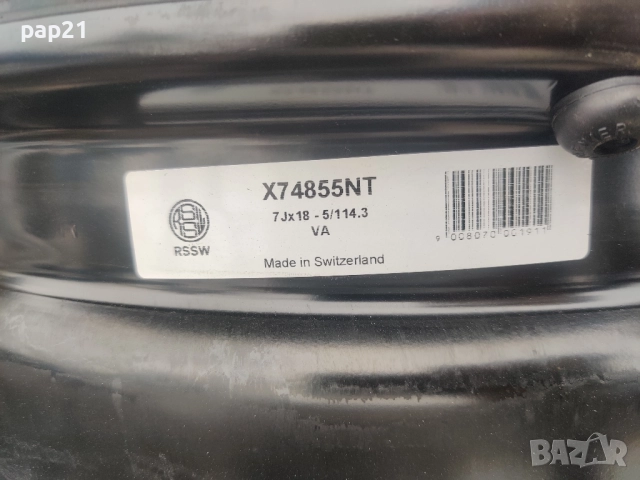 железни джанти 7Jx18, 5x114,3, снимка 5 - Гуми и джанти - 52052406