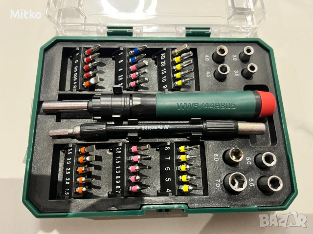 Parkside прецизна отвертка с битове / накрайници