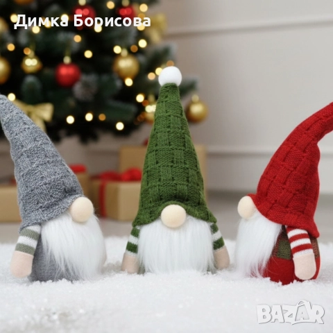 Плюшена коледна играчка – уютна украса за дома, снимка 5 - Плюшени играчки - 52797463