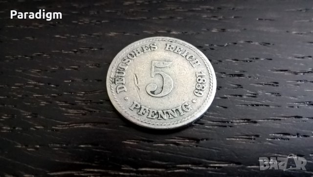 Райх монета - 5 пфенига | 1889г.; серия A