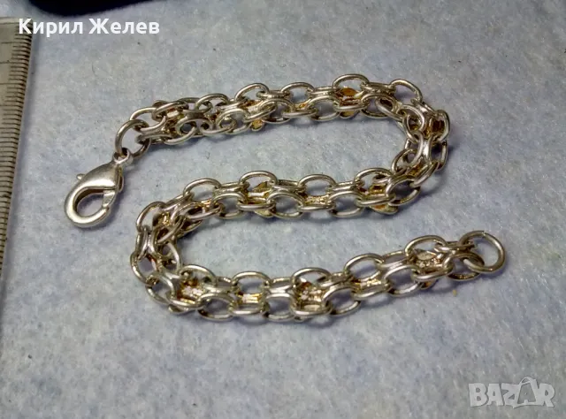 ДЕБЕЛО ПОСРЕБРЕНА АРТ ГРИВНА от БЛАГОРОДНА СТОМАНА РОМАНТИЧНА ВИНТИДЖ ПЛЕТКА със СЪРЧИЦА 49279, снимка 4 - Гривни - 49886296