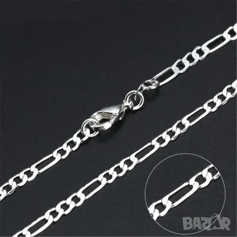 Сребърно синджирче тип Картие, снимка 2 - Колиета, медальони, синджири - 48483088