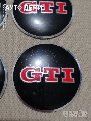 Кръгли метални стикери GTI 56 мм за централна капачка на джанта 60 мм на кола автомобил джип бус ва , снимка 5 - Аксесоари и консумативи - 32796822