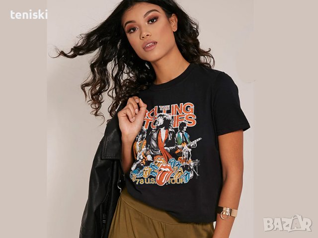  Дамска рок тениска Rolling Stones Модели,цветове и размери, снимка 6 - Тениски - 30379708