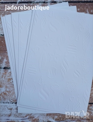 Коледни/ зимни релефни заготовки за картички - различни видове - 10 броя, снимка 3 - Други - 51928953