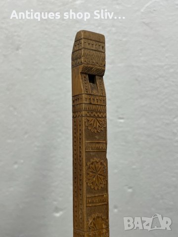 Ръчно резбована дървена флейта. №4908, снимка 9 - Антикварни и старинни предмети - 43791129