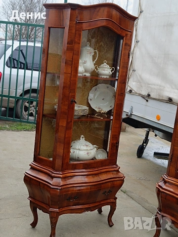 витрина винтидж с една врата, снимка 4 - Секции и витрини - 53490355