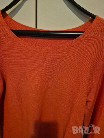 оранжев пуловер, снимка 3 - Блузи с дълъг ръкав и пуловери - 53481833