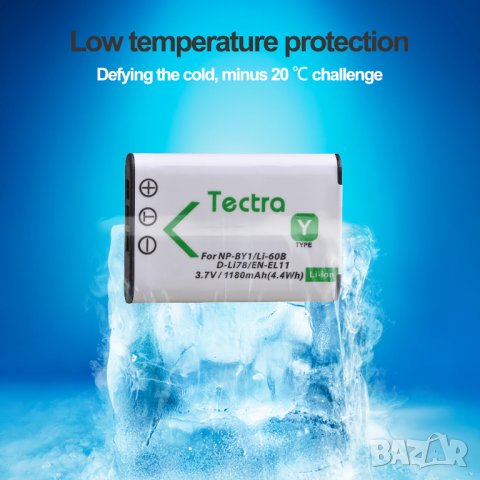 Батерия за Sony NP-BY1 EN-EL11 LI-60B, Sony HDR-AZ1 Nikon Coolpix S550 S560 Olympus FE-370 Optio L50, снимка 2 - Оригинални батерии - 37008049