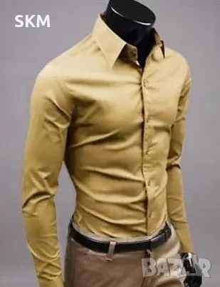 17 цвята Мъжки едноцветни вталени ризи rizi riza ednocvetni vtaleni, снимка 14 - Ризи - 50059328