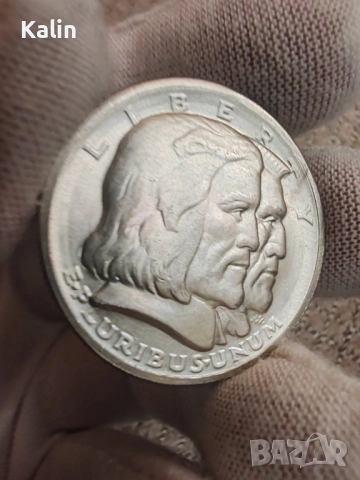 1/2 долар 1936 long island, снимка 2 - Нумизматика и бонистика - 51884275