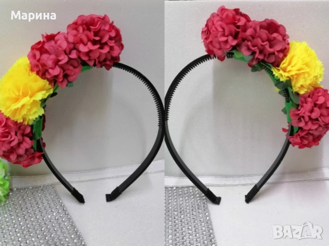 Диадема с цветя, вариант 23, снимка 8 - Аксесоари за коса - 52688406