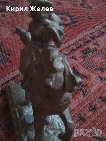 Сувенир стар кон с конник ловец  29123, снимка 16 - Декорация за дома - 37270650