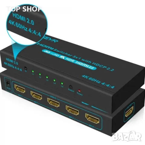 HDMI селекторен превключвател, снимка 5 - Плейъри, домашно кино, прожектори - 48764442