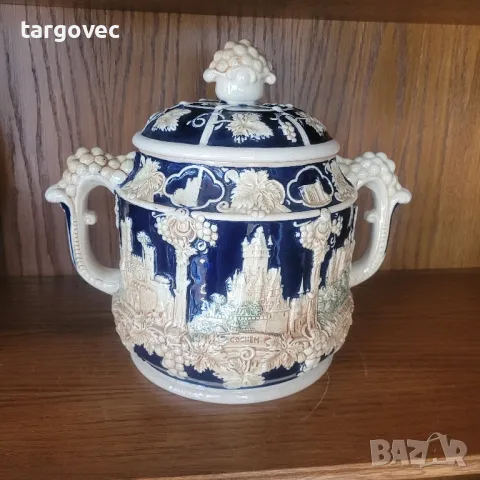 разкошен немски ръчно гравиран буркан румтоп