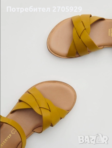 Нови Reserved сандали от естествена кожа, номер 37/38, снимка 5 - Сандали - 51461241