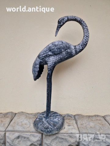 Прекрасна голяма антикварна метална фигура статуетка , снимка 2 - Статуетки - 53211244