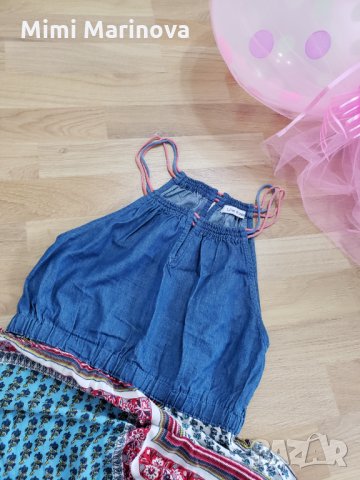 Шарена рокля с големи странични цепки, снимка 2 - Рокли - 32893131