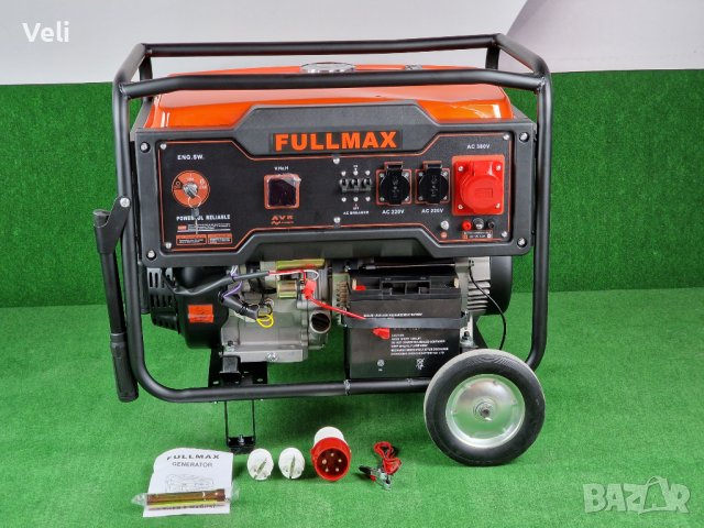 Генератор за ток комбиниран монофазен и трифазен с ел. стартер 6.5kw, снимка 6 - Генератори - 38248901