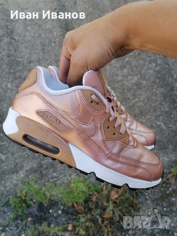 Оригинални маратонки  Nike Air Max 90 GS ‘Metallic Bronze’  номер 37,5-38, снимка 9 - Маратонки - 37449907