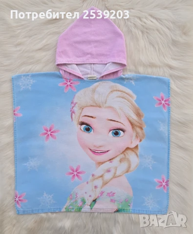 Детско пончо за плаж Елза и Ана , снимка 6 - За банята - 51305030