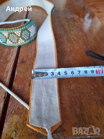 Стар мънистен колан за носия #2, снимка 3 - Антикварни и старинни предмети - 53411741