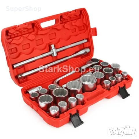 Дванадесетостенно Камьонджийско Гедоре 26 части за Камиони 3/4″ & 1″ 21-65mm + Ударни Вложки, снимка 2 - Гедорета - 50236815