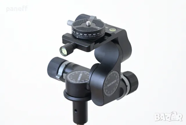 Трипозиционна глава с предавки - NEEWER TH15 - 3-Way Geared Head, снимка 6 - Чанти, стативи, аксесоари - 49559607