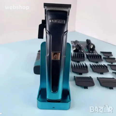 Комплект безжична машинка за подстригване, тример и електрическа самобръсначка VGR 3 в 1 V-694 BLUE, снимка 5 - Електрически самобръсначки - 50441055