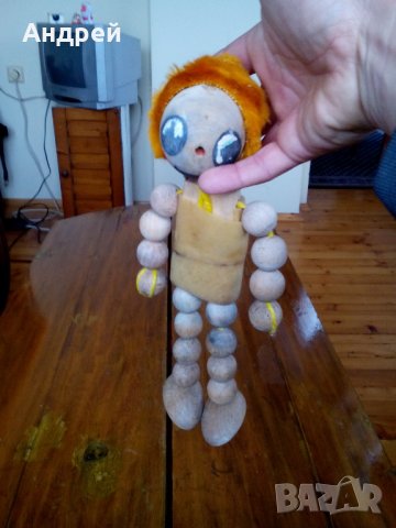 Стара дървена кукла, снимка 4 - Други ценни предмети - 27453635