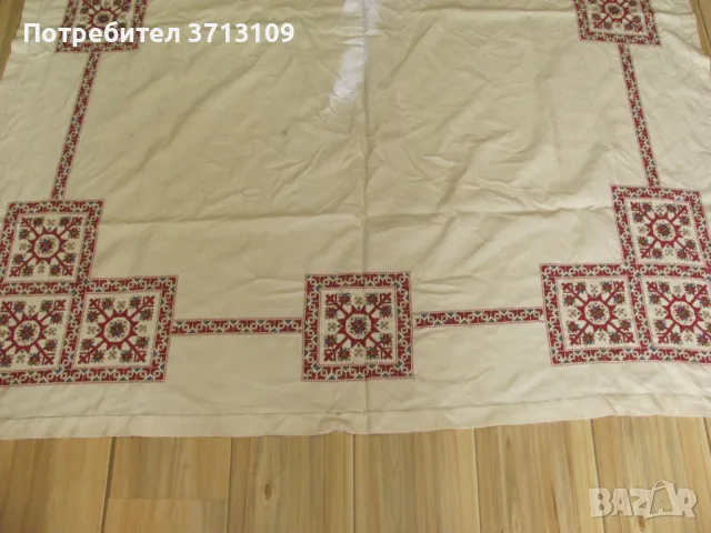 Голяма ръчно пошивана покривка панама, памучни конци, снимка 9 - Декорация за дома - 49403682