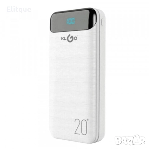 Преносима батерия KLGO KP-89 POWER BANK, 10000/20000mAh с LED дисплей, снимка 4 - Оригинални батерии - 52869927