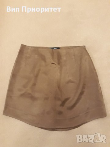 Кафява къса секси поличка сатен , чисто нова  , снимка 2 - Поли - 39217855