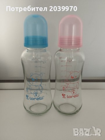 Стъклени шишета Lorelli, снимка 2 - Прибори, съдове, шишета и биберони - 39905868