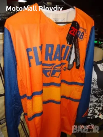 Fly racing джърси kinetic era orange navy мотокрос фанелка, снимка 5 - Аксесоари и консумативи - 49160192