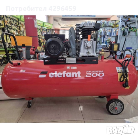 Компресор за въздух 200л, 8 bar, 3 к.с., XY2065A-200, 330 л/мин, снимка 4 - Компресори - 52293219