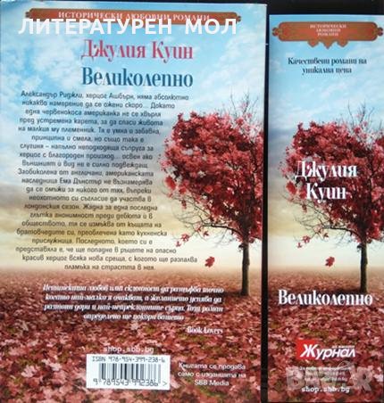Великолепно. Джулия Куин 2017 г. От поредицата "Исторически любовни романи", снимка 2 - Художествена литература - 33443818
