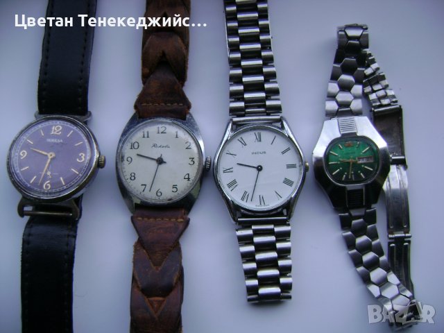Продавам 2 механични часовника ПОБЕДА,INDUS, снимка 1 - Мъжки - 40712549