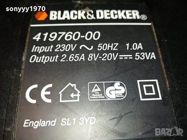 black & decker sl1 3yd 8v-20v charger 0606211456, снимка 14 - Други инструменти - 33121895