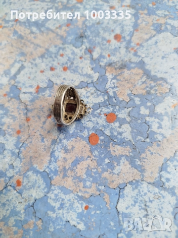 Сребърен пръстен с карнеол-Арт деко , снимка 5 - Пръстени - 51485441