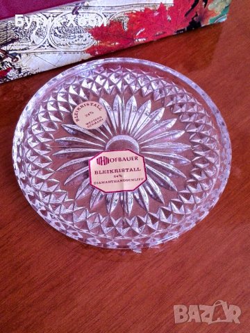 Комплект немски кристални чинийки, снимка 4 - Антикварни и старинни предмети - 36652321