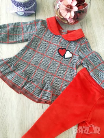 Бебе комплект в червено, снимка 4 - Комплекти за бебе - 26586930