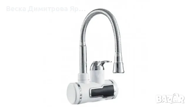 не Смесител с проточен бойлер, 3200W, стенен + дисплей + гъвкав чучур