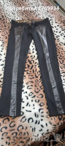 Черен кожен панталон FRANCO FERUCCI нов размер XL, снимка 4 - Панталони - 39820331
